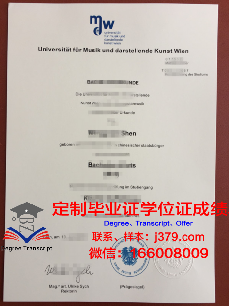 维也纳模都尔大学证书成绩单(维也纳大学奖学金)