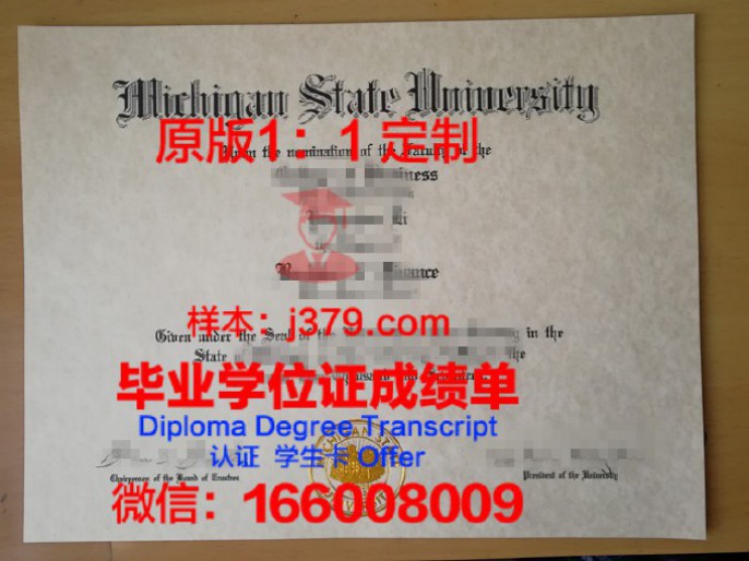 密歇根州立大学毕业证Diploma文凭