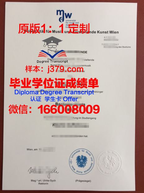 维也纳医科大学毕业证Diploma文凭