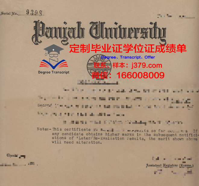 旁遮普大学（巴基斯坦）毕业证书图片(旁泽普巴基斯坦)