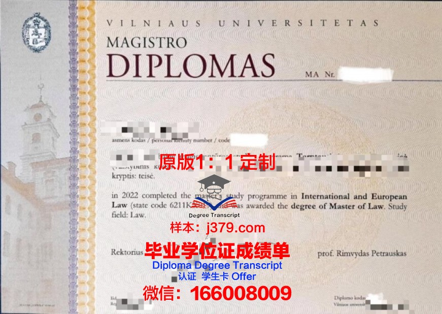 维尔纽斯科技大学毕业证Diploma文凭