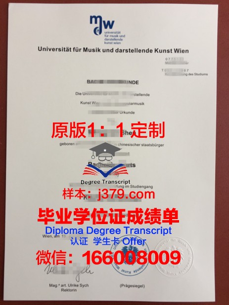 维也纳技术大学毕业证diploma