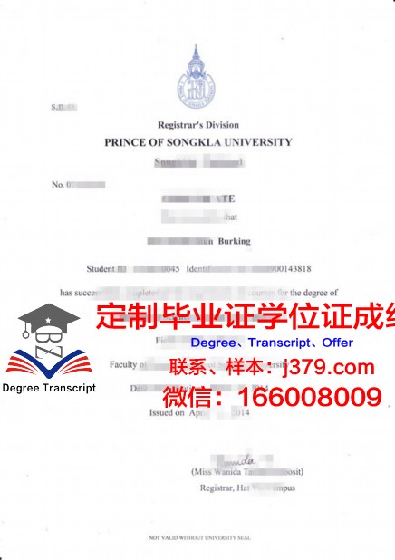 宋卡王子大学毕业证壳子(宋卡王子大学孔子学院)